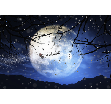 Tapisserie noel le voyage nocturne du père noël - TenStickers