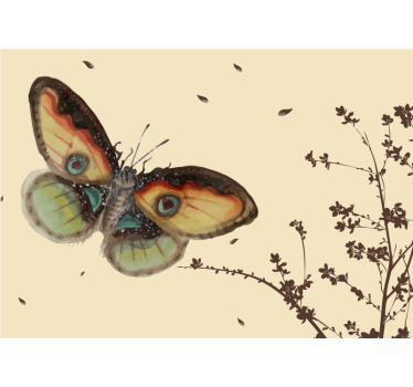 Tapisserie animaux grand Écran de papillons - TenStickers