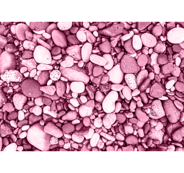 Tapisserie salle de bain arrangement de galets roses - TenStickers