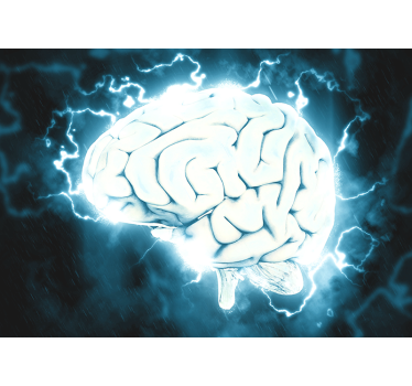 Tapisserie art concept de cerveau électrique - TenStickers