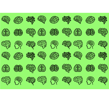 Tapisserie art conception des modèles cérébraux - TenStickers