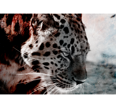 Tapisserie animaux portrait de léopard en gros plan - TenStickers