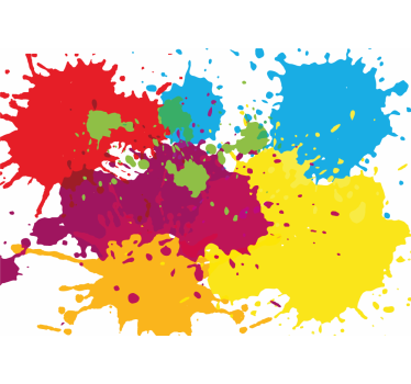 Tapisserie graffiti motifs éclaboussures colorées - TenStickers