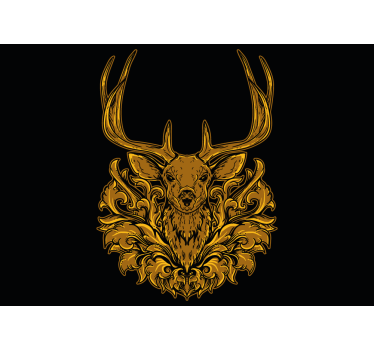 Tapisserie animaux portrait de cerf majestueux - TenStickers