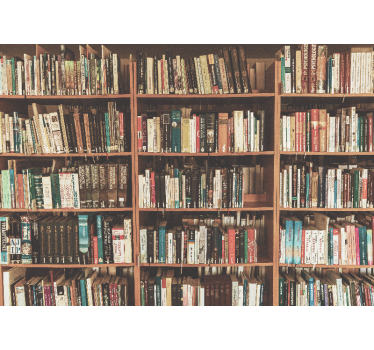 Tapisserie art bibliothèque avec littérature - TenStickers