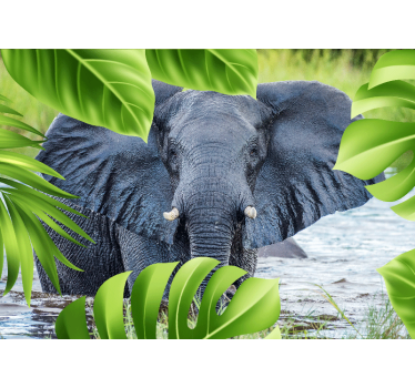 Tapisserie animaux expérience Éléphant royal - TenStickers