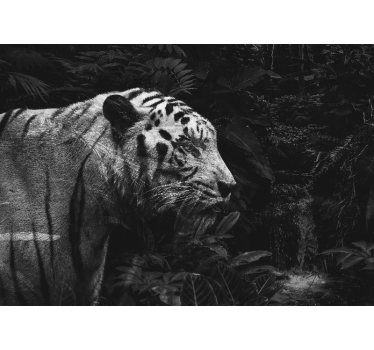 Tapisserie animaux majestueux tigre blanc - TenStickers