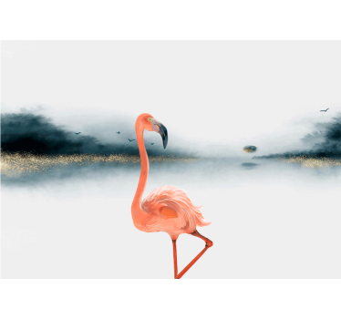 Tapisserie animaux pose de flamant élégant - TenStickers