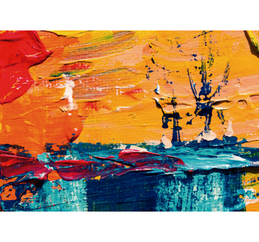 Tapisserie art paysage marin abstrait vibrant - TenStickers