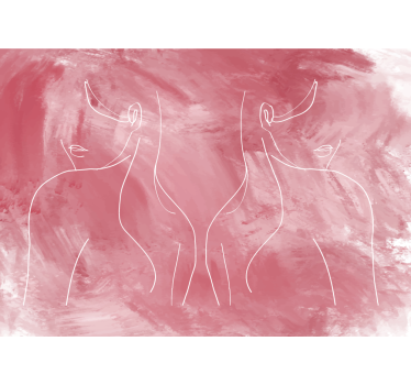 Tapisserie art formes féminines minimalistes - TenStickers