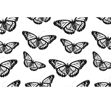 Tapisserie animaux papillons noirs élégants - TenStickers