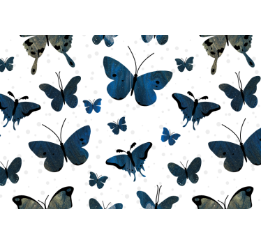 Tapisserie salle de bain papillon élégant en vol - TenStickers
