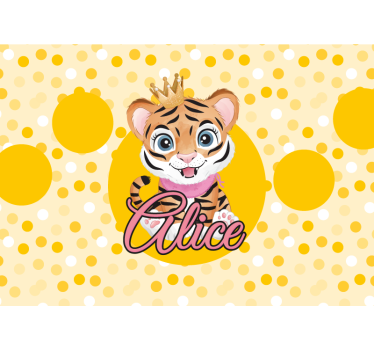 Tapisserie animaux personnage tigre mignon - TenStickers