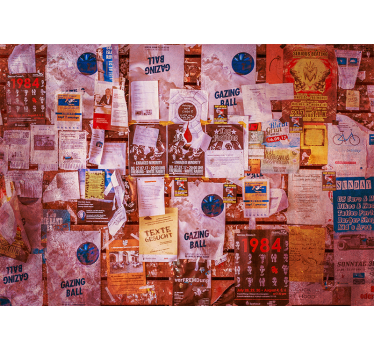 Tapisserie graffiti affiche collage urbain - TenStickers