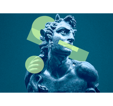 Tapisserie art statue aux formes géométriques - TenStickers
