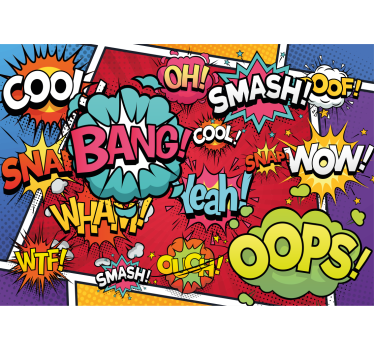 Tapisserie graffiti effets sonores de bd - TenStickers