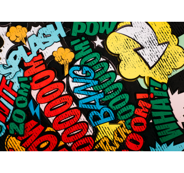 Tapisserie graffiti bruits de bande dessinée - TenStickers