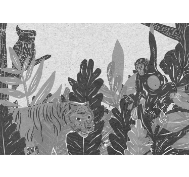 Tapisserie animaux scène d'exploration de la faune - TenStickers
