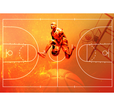 Papier peint chambre enfant collage basketball - TenStickers