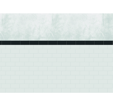 Tapisserie murale effet carrelage blanc - TenStickers