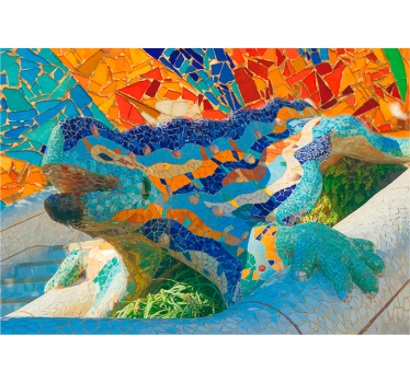 Tapisserie art imagerie serpentine en mosaïque - TenStickers