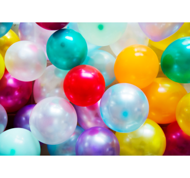Tapisserie chambre enfant mosaïque de ballons vibrants - TenStickers