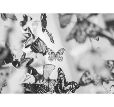 Photo murale grise Papillons  - TenStickers