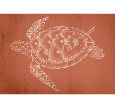 Tapisserie animaux tortue de mer illustration - TenStickers