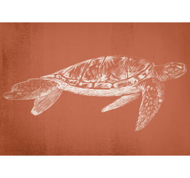 Tapisserie animaux tortue nageant gracieusement - TenStickers