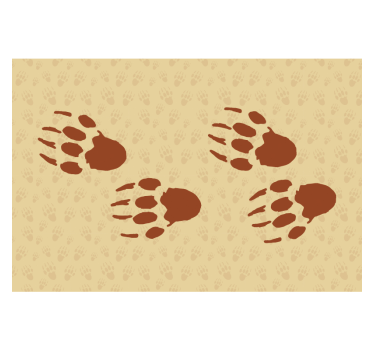 Tapisserie animaux empreintes de pattes - TenStickers