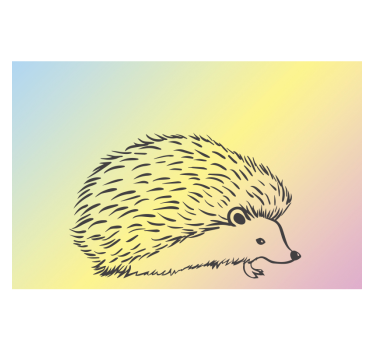 Tapisserie animaux conception de hérisson - TenStickers