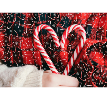 Tapisserie salon Bonbons de noël - TenStickers