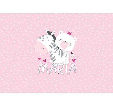 Tapisserie chambre enfant amis animaux mignons - TenStickers