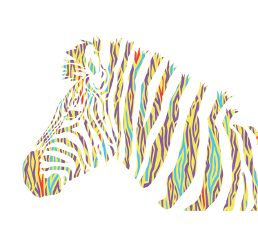 Tapisserie animaux rayures zébrées vibrantes - TenStickers