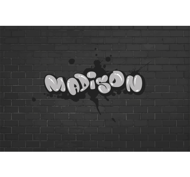 Tapisserie graffiti design de nom élégant - TenStickers