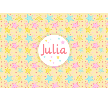 Tapisserie chambre enfant design étoilé personnalisé - TenStickers