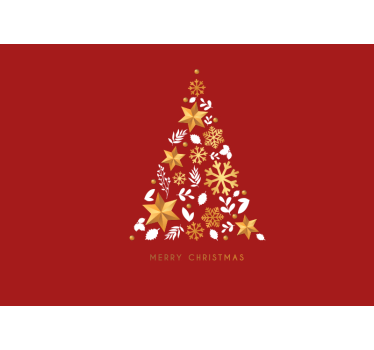 Tapisserie noel conception d'arbre de noël - TenStickers