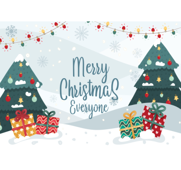 Tapisserie noel cadeaux pour le sapin de noël - TenStickers