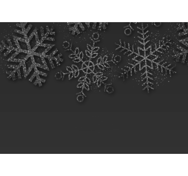 Tapisserie noel flocons de neige en hiver - TenStickers