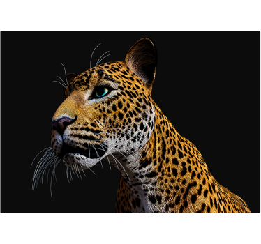 Tapisserie animaux léopard en gros plan - TenStickers