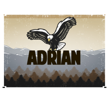 Tapisserie animaux aigle en vol - TenStickers