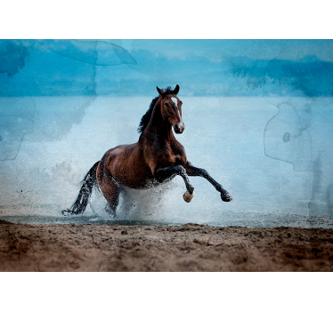 Tapisserie animaux cheval au galop - TenStickers