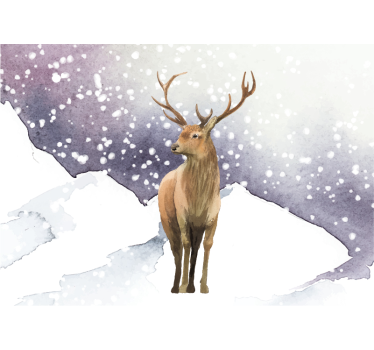 Tapisserie animaux scène de cerfs majestueux - TenStickers