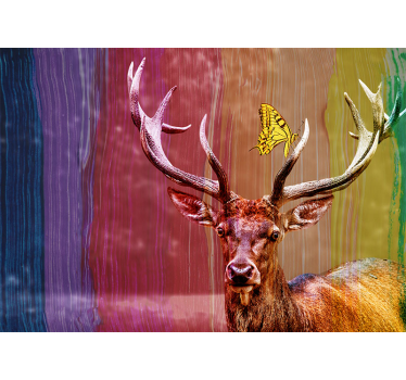 Tapisserie animaux tête de cerf majestueuse - TenStickers