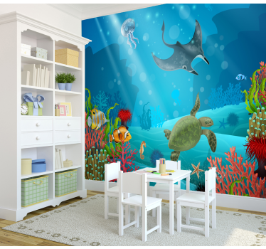 Papier peint animal sous-marin - TenStickers