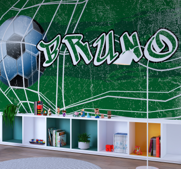 Tapisserie chambre ado but graffiti avec nom - TenStickers