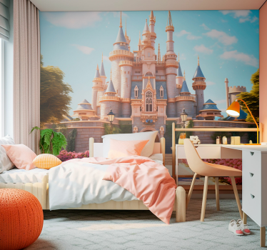 Tapisserie murale fantaisie château princesse - TenStickers