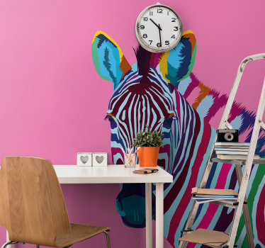 Photo murale animal Pop art zèbre - TenStickers