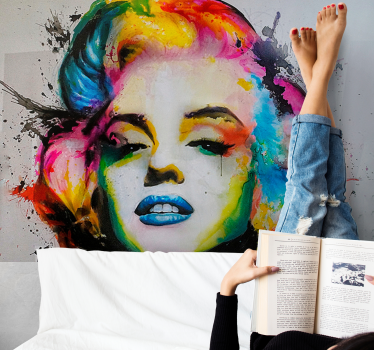 Photo murale art urbain Pop art coloré marilyn monroe - TenStickers