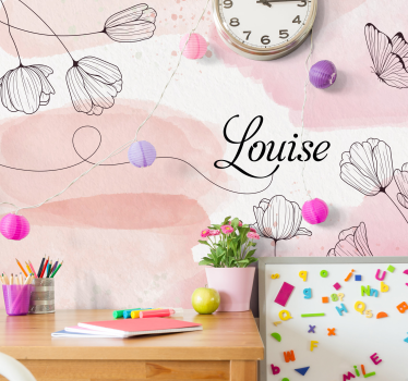 Photo murale Belles fleurs avec nom - TenStickers